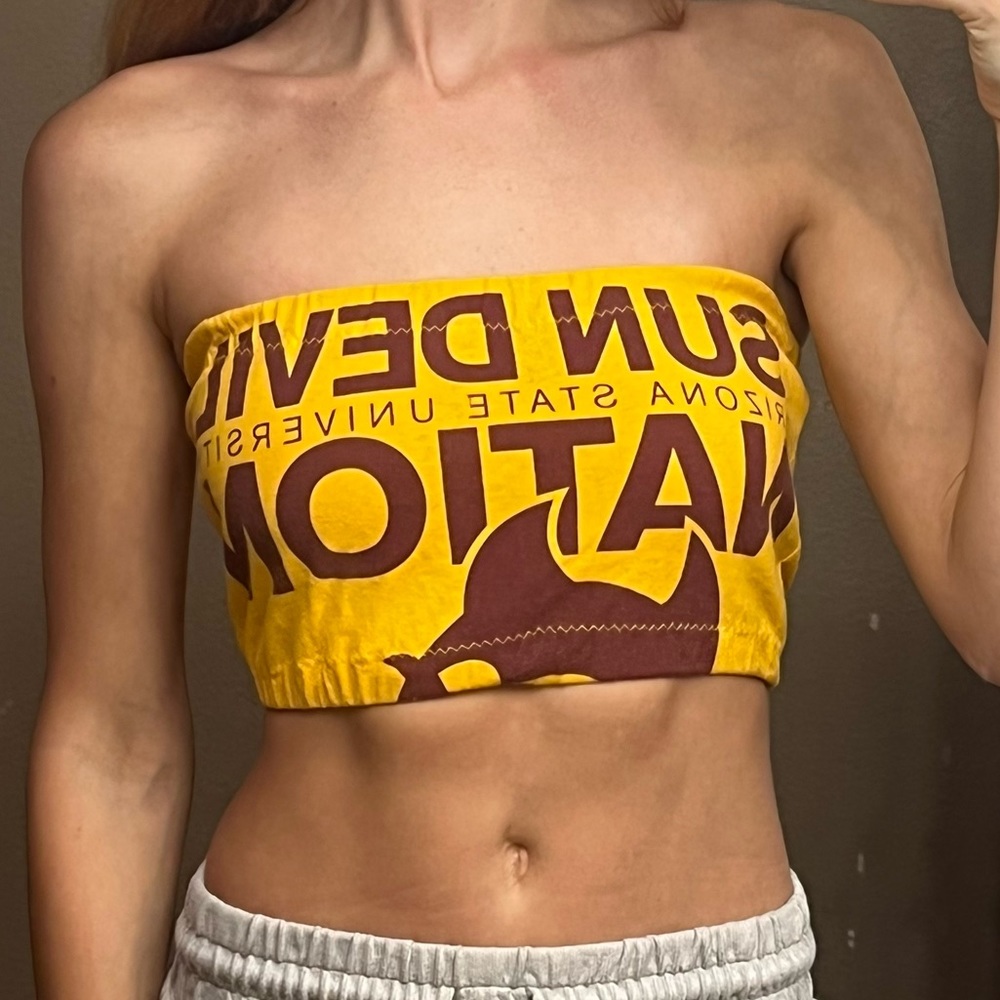 ASU sun devil nation upcycled tailgate tube top
